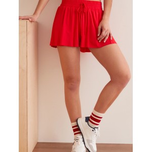 Women's high waist flowy shorts lightweight 2 in 1 running shorts with adjustable waist