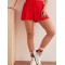 Women's high waist flowy shorts lightweight 2 in 1 running shorts with adjustable waist