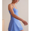 Women's scoop neck buttery soft spaghetti strap hollow back athletic dress