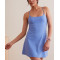 Women's scoop neck buttery soft spaghetti strap hollow back athletic dress
