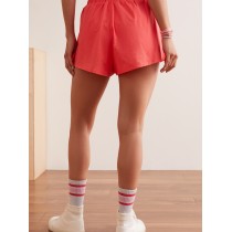 Women's 2 in 1 woven shorts with side pockets mid rise flowy running shorts with pockets