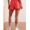 Women's 2 in 1 woven shorts with side pockets mid rise flowy running shorts with pockets