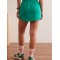 Women's new arrival elastic waist lounge skirts with side pockets fitted athleisure skorts