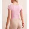 Women's fitted square neck short sleeve workout tops