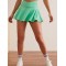 Crossover waistband flattering active skirts with built in shorts