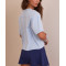 Women's loose fit V neck cropped tees lightweight cotton short sleeve t shirts