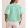 Women's loose fit V neck cropped tees lightweight cotton short sleeve t shirts