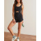 Women's cut out short length onesie lightweight scoop neck back crisscross jumpsuits