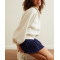 Women's relaxed fit stand collar puff shoulder button sweatshirts