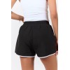 Women's new piping shorts with side pockets elastic waist running shorts