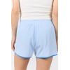Women's new piping shorts with side pockets elastic waist running shorts