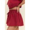 Women cotton fleece skirts with built in shorts new arrival lounge skirts