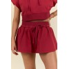Women cotton fleece skirts with built in shorts new arrival lounge skirts