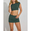 Women's low rise micro skirts with built in shorts ultra soft nylon spandex 2 in 1 tennis skorts