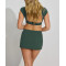 Women's low rise micro skirts with built in shorts ultra soft nylon spandex 2 in 1 tennis skorts