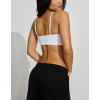 Women's minimal square scoop neck sports bra with adjustable straps