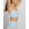 Women's minimal square scoop neck sports bra with adjustable straps