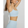 Women's minimal square scoop neck sports bra with adjustable straps