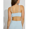Women's minimal square scoop neck sports bra with adjustable straps