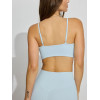 Women's minimal square scoop neck sports bra with adjustable straps