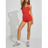Women's scoop neck backless short onesie padded adjustable straps fitness jumpsuits