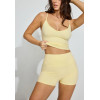Women's high waist no front seam booty shorts curved seam biker shorts