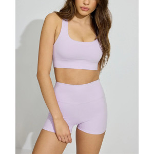 Women's high waist no front seam booty shorts curved seam biker shorts