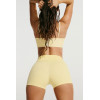 Women's high waist no front seam booty shorts curved seam biker shorts