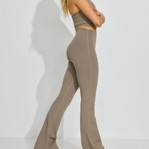 Women's wholesale flared leggings squat proof buttery soft bell bottomed yoga pants