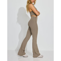 Women's wholesale flared leggings squat proof buttery soft bell bottomed yoga pants