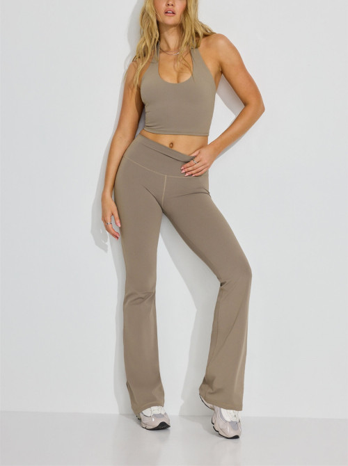 Women's wholesale flared leggings squat proof buttery soft bell bottomed yoga pants