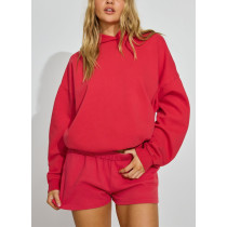 Women's heavy weight cotton fleece hoodies relaxed fit versatile sweatshirts with hood