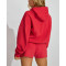Women's heavy weight cotton fleece hoodies relaxed fit versatile sweatshirts with hood