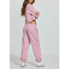 Women's cotton fleece sweatpants with side pockets elastic waist running joggers