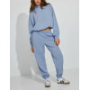 Women's cotton fleece sweatpants with side pockets elastic waist running joggers