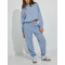 Women's cotton fleece sweatpants with side pockets elastic waist running joggers