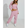 Women's cotton fleece sweatpants with side pockets elastic waist running joggers