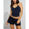 Women's high rise french terry cotton shorts with pockets side split lounge shorts