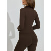 Long sleeve half zipper gym crop with thumblehole lightweight flattering workout tees