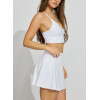 Women's high waist 2 in 1 tennis skirts flowy mini skirts with built in shorts