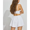 Women's high waist 2 in 1 tennis skirts flowy mini skirts with built in shorts