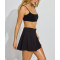 Women's high waist 2 in 1 tennis skirts flowy mini skirts with built in shorts