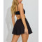 Women's high waist 2 in 1 tennis skirts flowy mini skirts with built in shorts