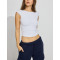 Women's crew neck open back short sleeve t shirts fitted workout gym tops