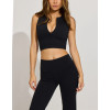 Women's new arrival half zipper sleeveless crop top lightweight full coverage workout tank