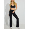 Women's high waist piping leggings ultra soft color block flared pants