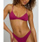 Triangle bikini top with adjustable straps classic self tie back bra with removable padding