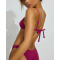 Triangle bikini top with adjustable straps classic self tie back bra with removable padding