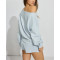Women's long sleeve off shoulder terry sweatshirts loose fit pullovers