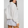 Cotton fleece half zip sweatshirts cozy fit stand collar pullovers